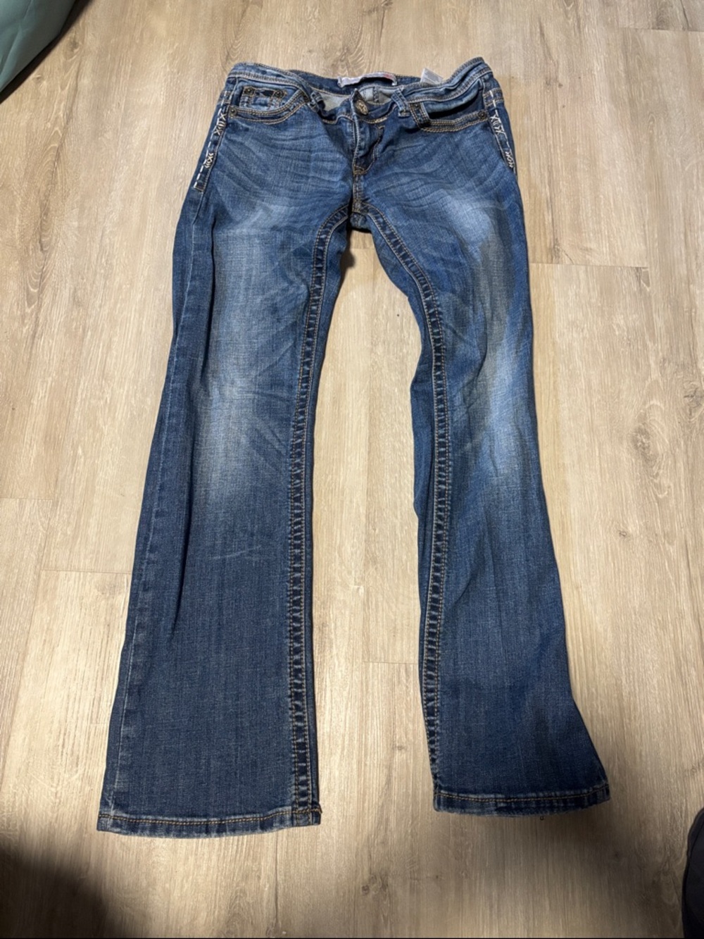 Tin Haul Women's Flared Jeans - Dark Blue Wash